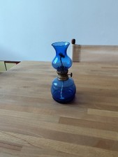 Lampada olio vetro blu - ad,