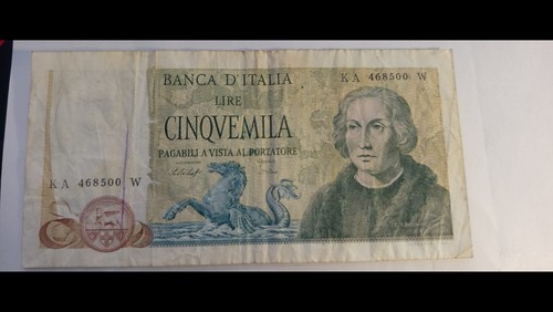 5000 lire colombo tipo - colombo, ii°