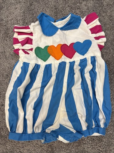 Vestito vintage disegni cuore - vestito,