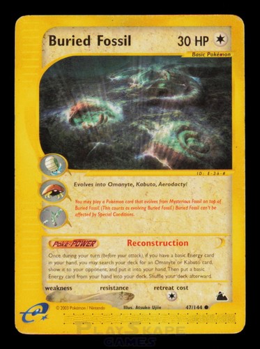 Pokemon card buried fossil - card,