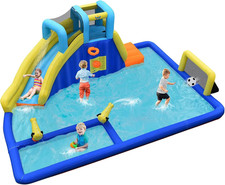 Castello Gonfiabile per Bambini, Piscina Gonfiabile Con Trampolino, Scivolo Con 