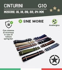 Cinturino Nylon G10 ONE MORE STRAP  16 18 20 22 24mm Verde Nero Beige Blu 007