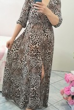 Vestito Molto Lungo  Leopardato Animalier Veste S M L