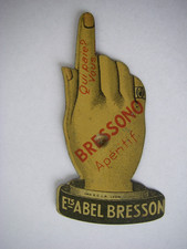 1920 TOUPIE DE COMPTOIR en tôle lithographiée ABEL BRESSON bressono apéritif