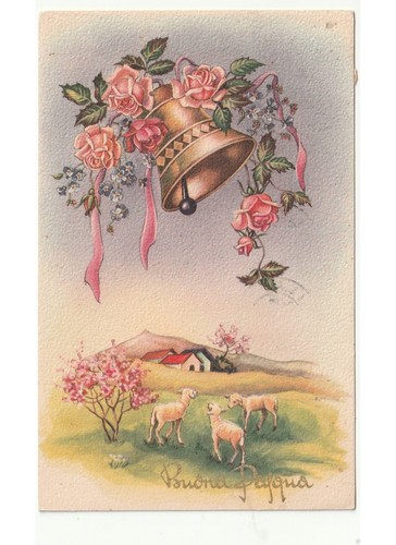 1954 pasqua cartolina - pasqua,