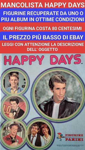 Mancolista happy days - happy, panini