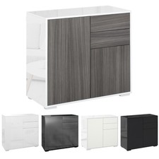 HOMCOM Mobile Moderno Multiuso 2 Armadietti e 2 Cassetti, Apertura a Pressione