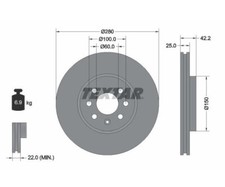 2 pieces brake disc Pro Textar