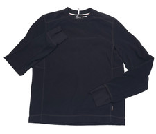 $565 Moncler Felpa girocollo in pile nera micro serie Italia uomo media