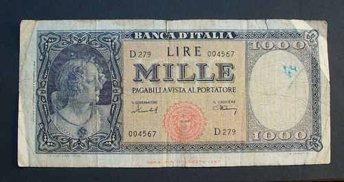 1000 lire ornata perle - lire, di