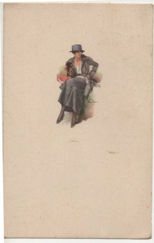 Terzi aleardo donna con cane - donna,