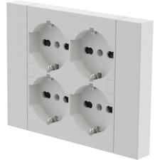 Electraline 22105 Multipresa da incasso Quadra 4 Posti Universali P40, compatibi