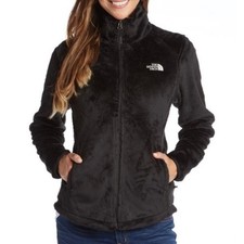 The North Face Osito Giacca Nera Full Zip Pile Alto Morbido Pile Donna Small