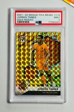 Panini Mosaic PSA 9 Jurrien Timber Gold Mosaic 2021/22 Mondiali /10 Rookie 178