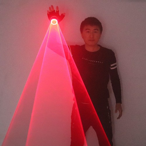 Guanti laser led rossi luce - rossi,