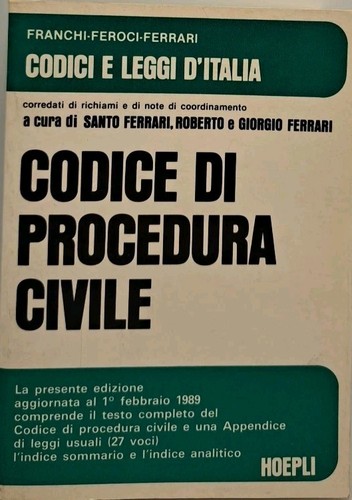 Codice procedura civile - codice,