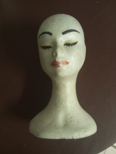 Testa polistirolo con trucco - testa,