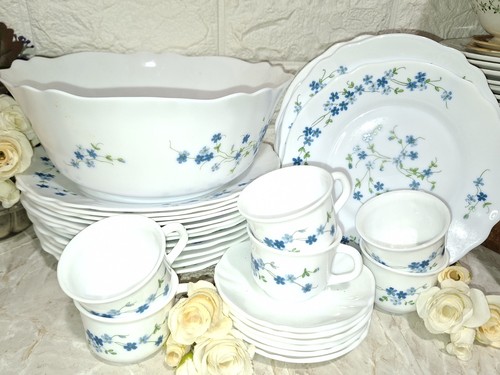 Arcopal myosotis vintage set - myosotis,