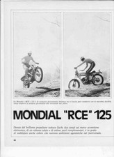 advertising TEST  MOTO MONDIAL RCE 125 1973 MOTOITALIANE REGOLARITA ENDURO EPOCA