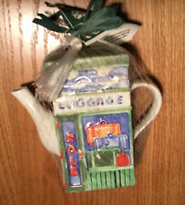 Twinings Coll Teiera Porcellana 2in1 Bagagli Negozio/Agenzia Viaggi con Coperchio Nuova/Tè