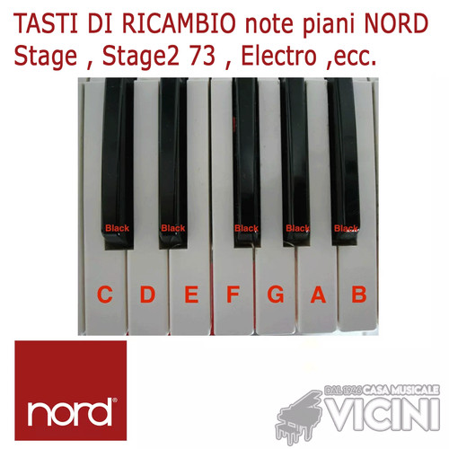 Tasti ricambio note piani - di,