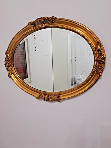 Specchio ovale con cornice - specchio,