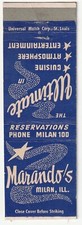 MATCHBOOK COVER - MORANDO'S -