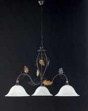 lampadario cucina 3 luci bilancia nuovo ferro battuto vetro satinato cucina ebay