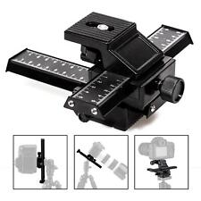 Macro Focusing Rail Slider 4 vie messa a fuoco 1/4" treppiede fotocamera staffa reflex DSLR UK