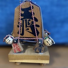 Ornamento pezzo shogi in legno
