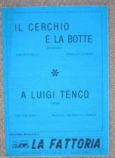 A LUIGI TENCO SPARTITO SHEET MUSIC 1977 GIOLI SALIZZATO DAMELE 