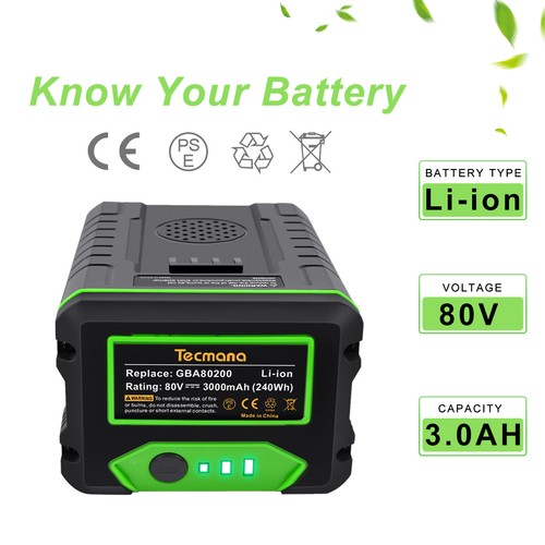 0ah 80v ion batteria - 3.0ah,