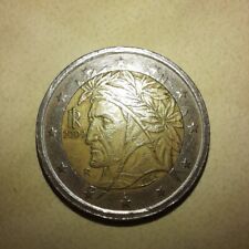 moneta 2 euro dante alighieri 2002 rara con errori di conio