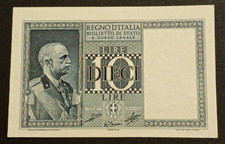 10 LIRE 1939 XVIII FDS IMPERO REGNO VITTORIO EMANUELE III