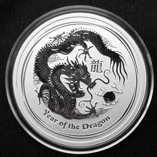Lunar II 2012 Drago Drago 1/2 OZ 0,5 oncia moneta d'argento 50 centesimi Australia Coin
