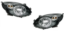 SET 2 FARO FANALE PROIETTORE ANTERIORE DX SX PER RENAULT TWINGO 2007 2011 NERO