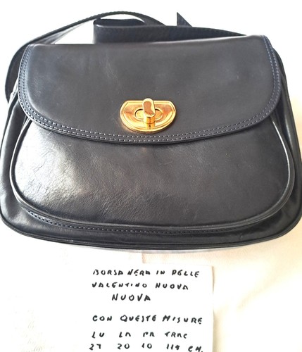 Borsa nera vera pelle a - pelle,