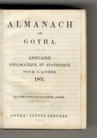 Almanach gotha annuaire - almanach, gotha.