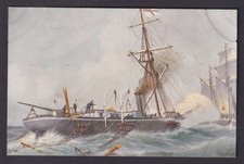 Cartolina Vinatge GERMANIA Galleria Marina n.4 - Meteora cannoniera tedesca