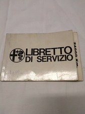  Libretto di SERVIZIO Alfa