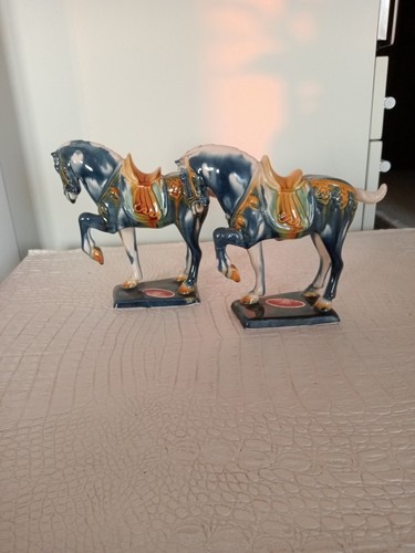 Coppia cavalli ceramica - di,