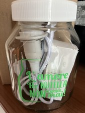 Lampada Vetro Vasetto Nutella Ferrero Luce Verde Kinder