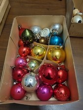 Lotto Palle Di Natale In Vetro Vintage Anni 60