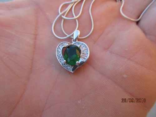 Collana argento 925 smeraldo - 925,