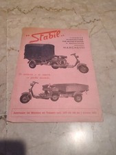 Marchetti Stabil carrello appendice per moto depliant anni 50 originale brochure