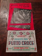 Due riviste vintage(anni '60) per lavori a uncinetto e punto croce