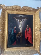 dipinto antico secolo XVII scuola emiliana Crocefissione 1600