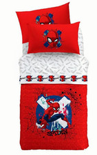 Completo Lenzuola singolo 100% COTTONE  Spider man RED -CALEFFI