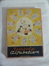 TOMBOLA ALFABETIERE La Scuola Editrice anni 60 -32 cartelle + tabellone (CA03)