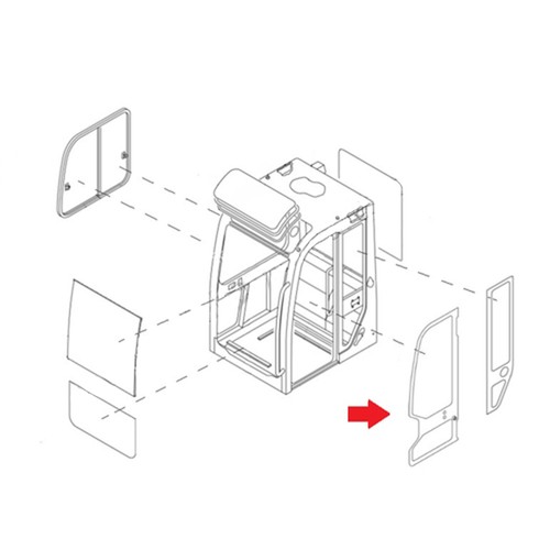 Porta sinistra vetro cabina - porta,